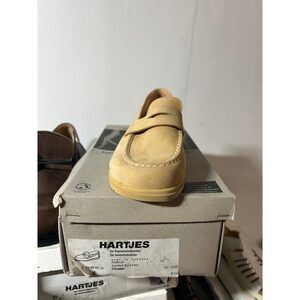 Vintage Hartjes Women's Nubuck Penny Loafers in Cream 18862‎